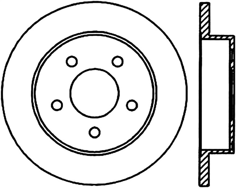 StopTech Power Slot 94-02 Mustang (Excl Cobra)/03-04 Mustang Base/GT Rear Right Cryo Slotted Rotor