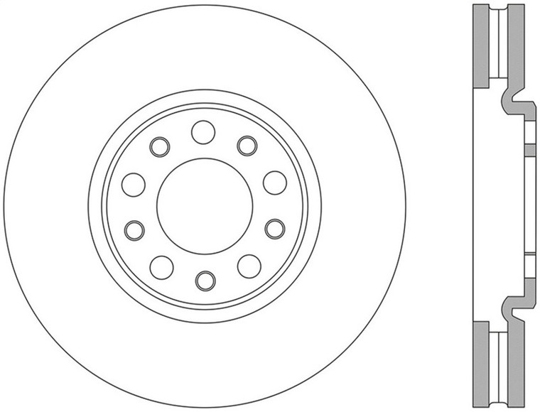 StopTech 13+ Dodge Dart Performance Slotted & Drilled Front Right Rotor