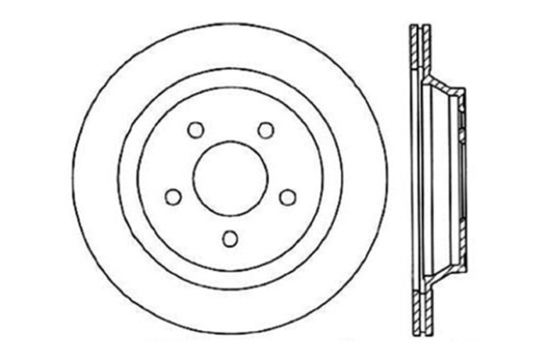 StopTech Slotted & Drilled Sport Brake Rotor 127.61046R
