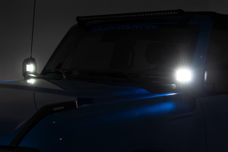 LED Light | Ditch Mount | 2" Black Pair | Spot Pattern | Ford Bronco (21-22)