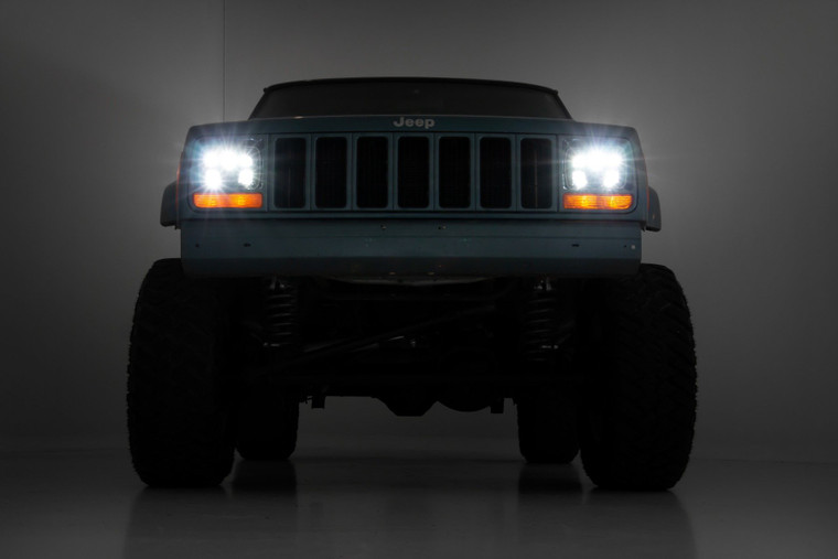 Headlights | Rectangle | 5"x7" | Jeep Cherokee XJ (84-01)/Wrangler YJ (87-95)