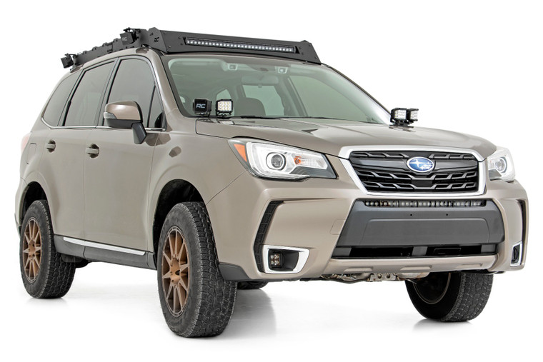 LED Light | Ditch Mount | Dual 2" Black Pairs | Flood | Subaru Forester (14-18)