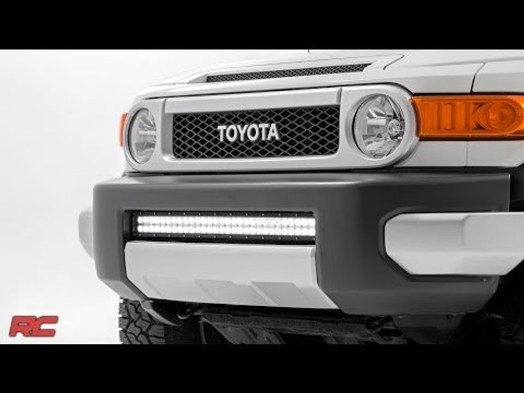 LED Light | Bumper Mount | 30" Chrome Dual Row | White DRL | Toyota FJ Cruiser (07-14)