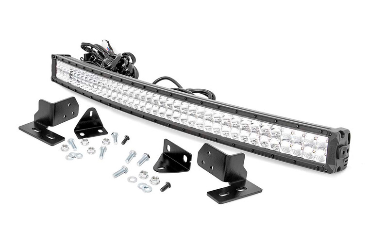 LED Light  | Bumper Mount | 40" Chrome Dual Row | White DRL | Ford Super Duty (11-16)