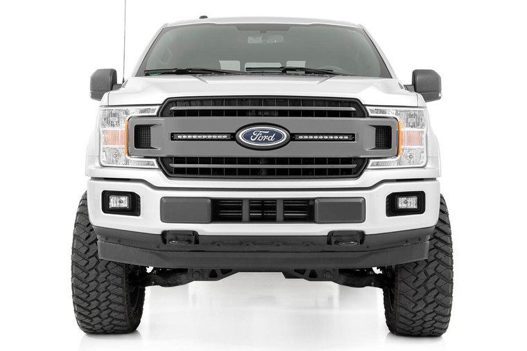 LED Light | Grille Mount | 10" Chrome Slimline Pair | Ford F-150 (18-20)