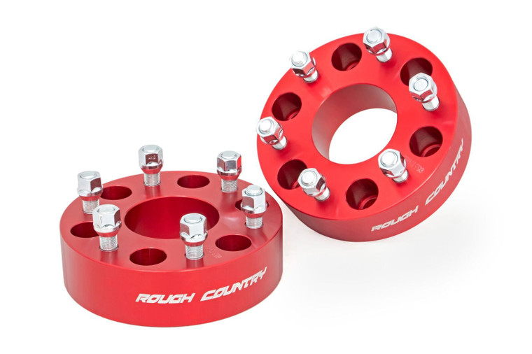 2 Inch Wheel Spacers | 6x5.5 | Red | Chevy/GMC 1500 Truck & SUV (92-21)