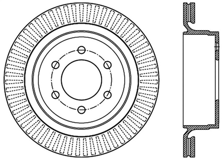 StopTech 12-19 Ford F-150 (w/Manual Parking Brake) Slotted Sport Brake Rotor 126.65135SL