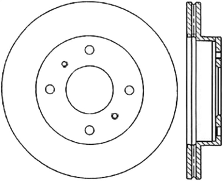 StopTech Power Slot 89-6/96 Nissan 240SX Slotted & Drilled Left Front Rotor