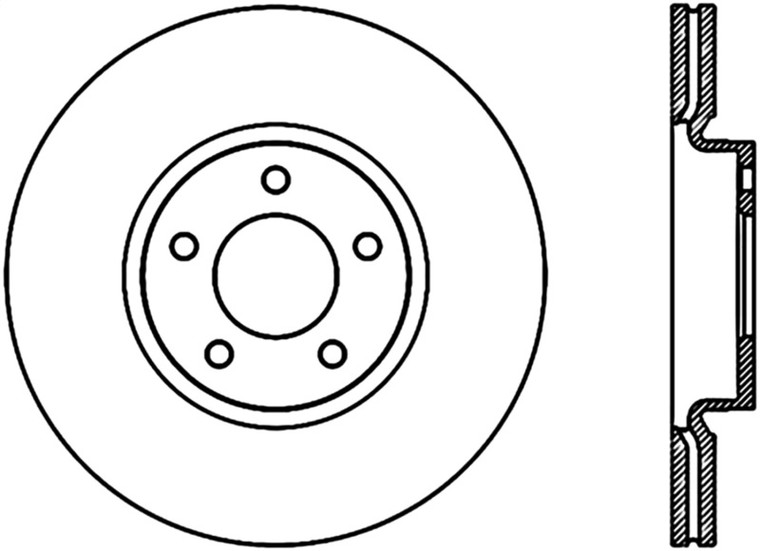 StopTech 07-09 Mazda 3 Right Front Drilled Rotors