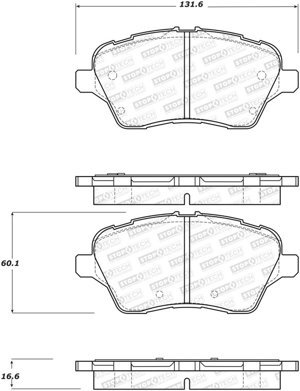 StopTech Performance 14-18 Ford Fiesta Front Brake Pads