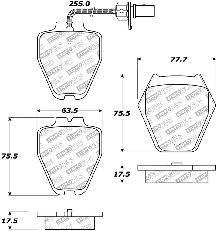 StopTech Street Select Brake Pads - Rear 305.08390