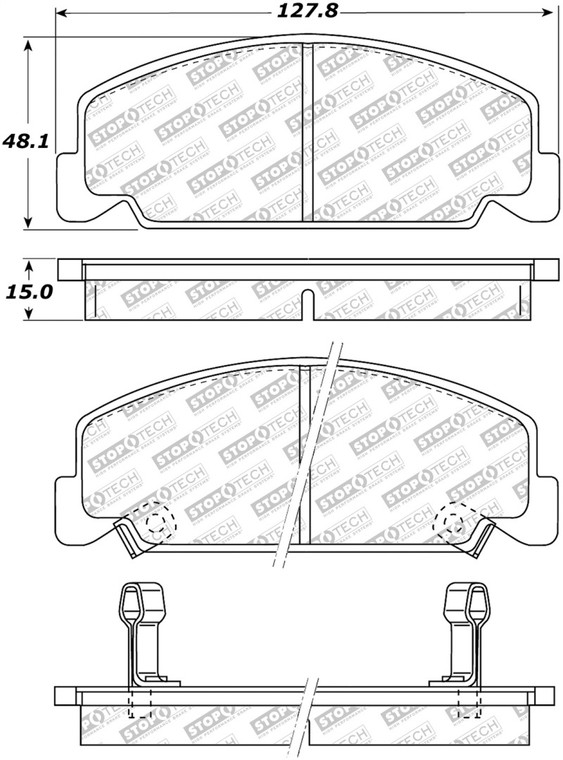 StopTech Street Select Brake Pads - Rear 305.02730