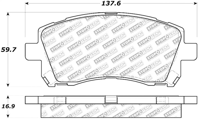 StopTech Street Select Brake Pads - Front/Rear 305.07210