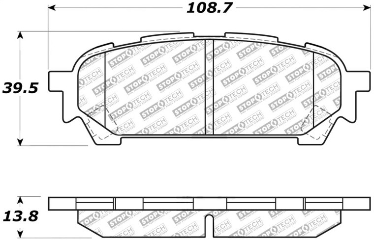 StopTech Street Select Brake Pads - Front 305.10040