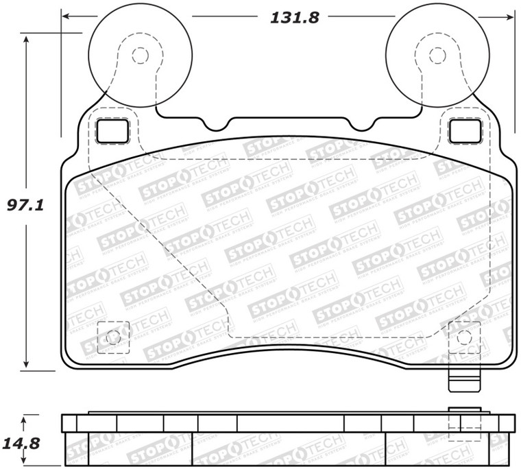 StopTech Street Brake Pads - Rear 308.14741