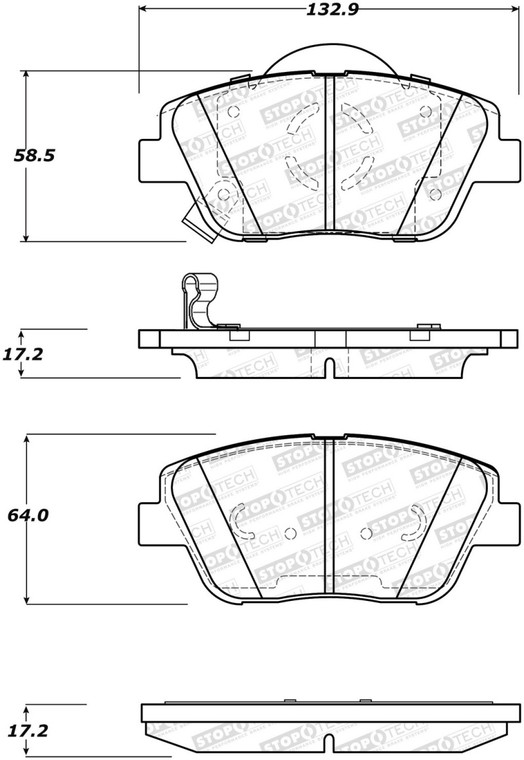StopTech Street Brake Pads - Front 308.14440