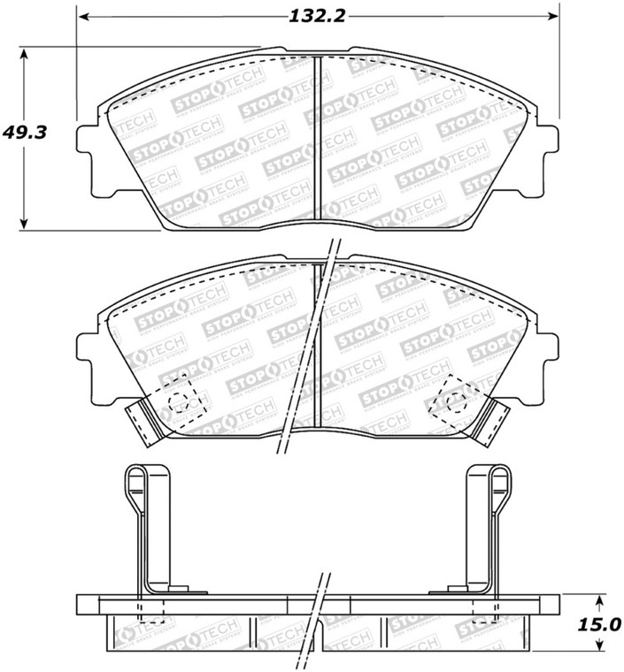 StopTech Street Brake Pads 308.03730