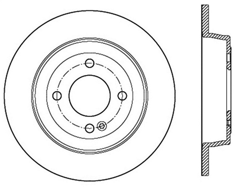 StopTech Sport Drilled & Slotted Rotor - Rear Left 127.51047L