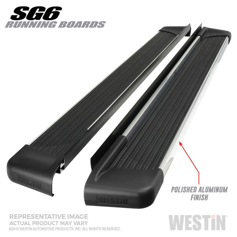 Westin SG6 Polished Aluminum Running Boards 74.25 in 27-64720