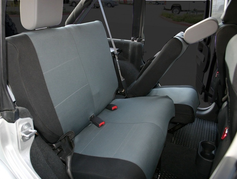 Rampage 2007-2018 Jeep Wrangler(JK) Custom Fit Seat Cover - Black/Grey 5057921
