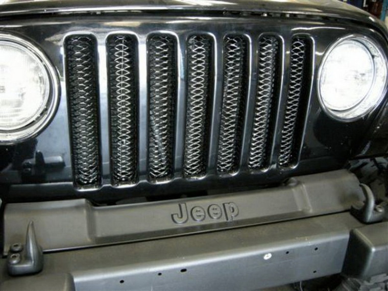 Rampage 1997-2006 Jeep Wrangler(TJ) Grille 3D Single Piece - Black 86515
