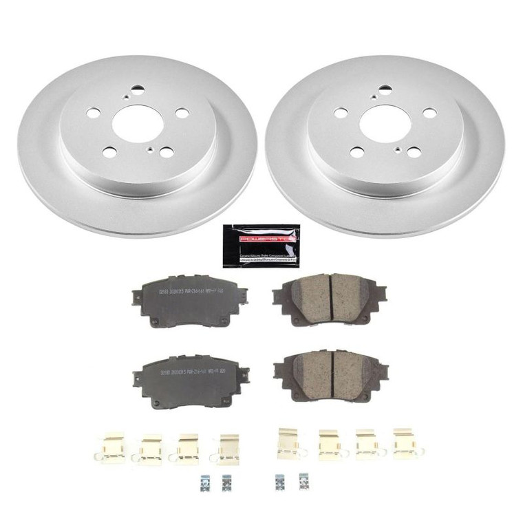 Power Stop 20-21 Toyota Corolla Rear Z17 Evolution Geomet Coated Brake Kit
