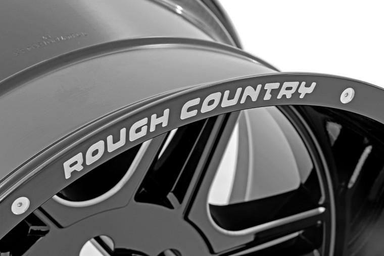 Rough Country 92 Series Wheel | Machined One-Piece | Gloss Black | 20x12 | 6x135 | -44mm