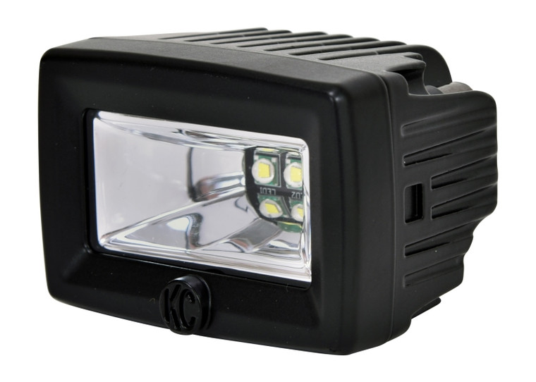 KC HiLiTES C-Series 2in. C2 LED Light 20w Area Flood Beam (Single) - Black
