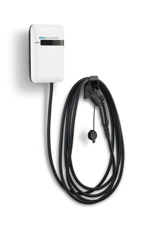 EvoCharge iEVSE Plus + No Cable Mgmt - Wall Mounted w/ 18ft Cable Open Network