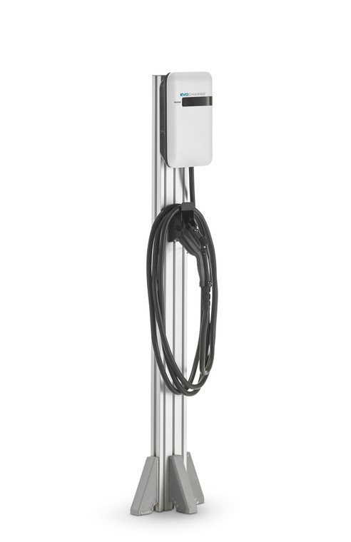 EvoCharge iEVSE + No Cable Mgmt - Single Port Pedestal w/ 18ft Cable Open Network