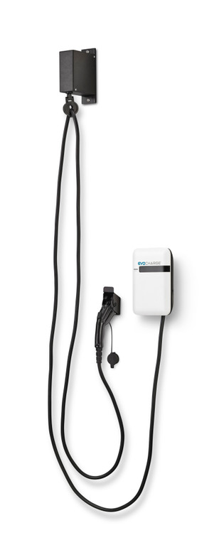 EvoCharge iEVSE Plus Single Port Wall with Retractor