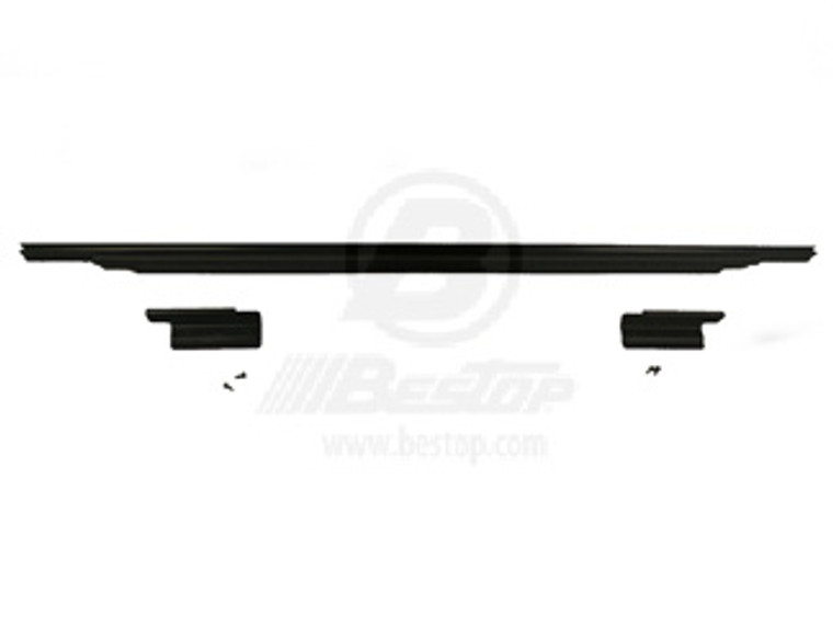 Tailgate Bar; replacement Black Jeep 07-17 Wrangler 2-Dr/4-Dr; Includes tailgate bar  2 retainer brackets