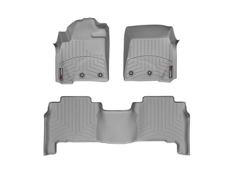 WeatherTech 12-13 Toyota Land Cruiser Front and Rear Floorliners - Grey