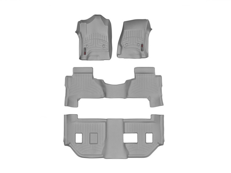 WeatherTech 2015+ Cadillac Escalade ESV Front Rear and Rear FloorLiner - Black