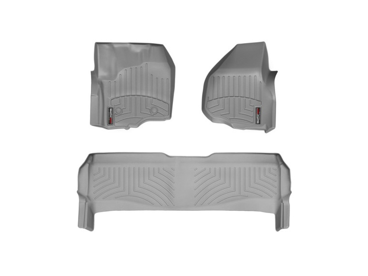 WeatherTech 11+ Ford F250/F350/F450/F550 Front and Rear Floorliners - Grey
