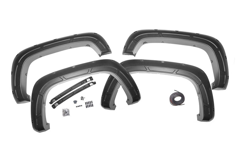 Defender Pocket Fender Flares  | Silver | Chevy Silverado 2500 HD/3500 HD (20-22)