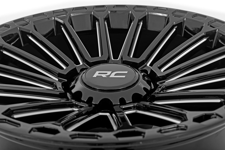 Rough Country 97 Series Wheel | One-Piece | Gloss Black | 22x10 | 8x170 | -19mm