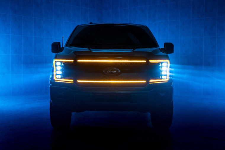 XBG LED Grille: Ford F150 (18-20) (Chrome Finish / Amber DRL)