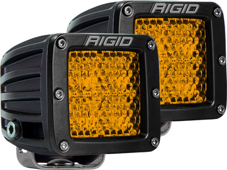 Rigid Industries D-Series - Diffused Rear Facing High/Low - Amber - Pair