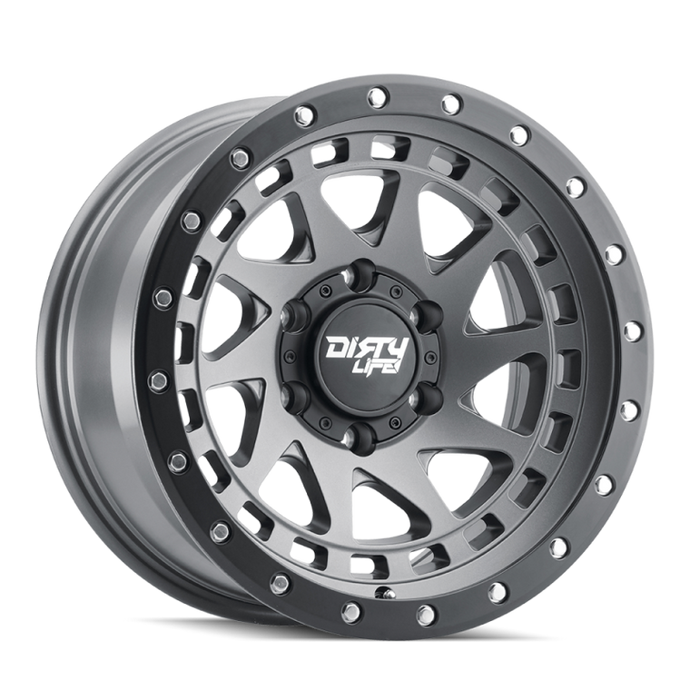 Dirty Life 9311 Enigma Pro 17x9/6x139.7 BP/-38mm Offset/106mm Hub Satin Graphite Wheel - Beadlock
