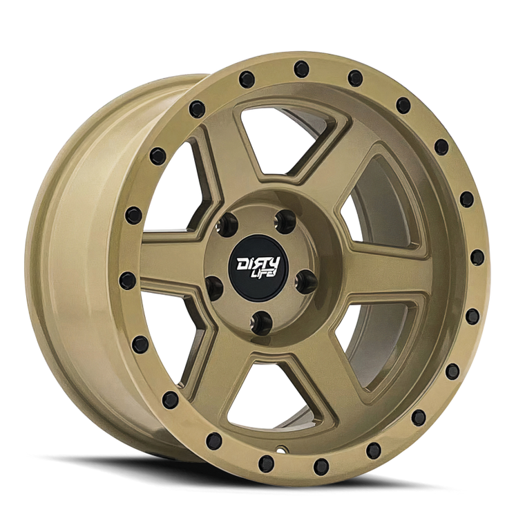 Dirty Life 9315 Compound 17x9 / 6x135 BP / -12mm Offset / 87.1mm Hub Desert Sand Wheel