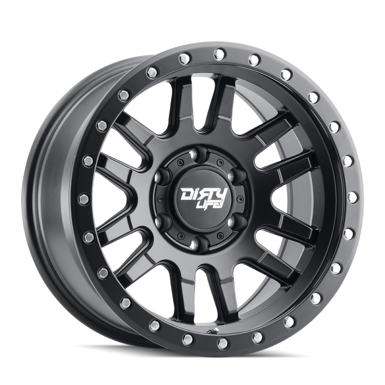 Dirty Life 9309 Canyon Pro 17x9/6x135 BP/0mm Offset/87.1mm Hub Matte Black Wheel - Beadlock