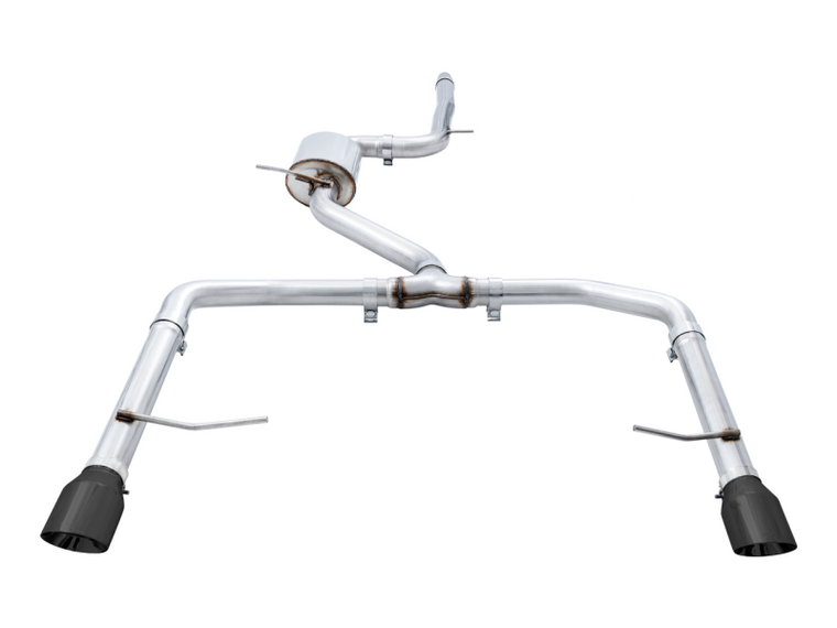 AWE Tuning 18-19 Volkswagen Jetta GLI Mk7 Track Exhaust - Diamond Black Tips (Fits High-Flow DP)