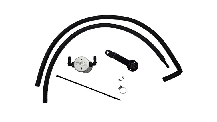 J&L 20-22 Hyundai Palisade / Kia Telluride 3.8L Oil Separator 3.0 Passenger Side - Clear Anodized