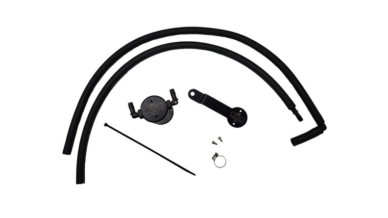 J&L 20-22 Hyundai Palisade / Kia Telluride 3.8L Oil Separator 3.0 Passenger Side - Black Anodized