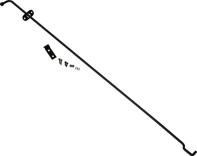 Kentrol 97-06 Jeep Wrangler TJ Hood Prop Rod - Powdercoat Black