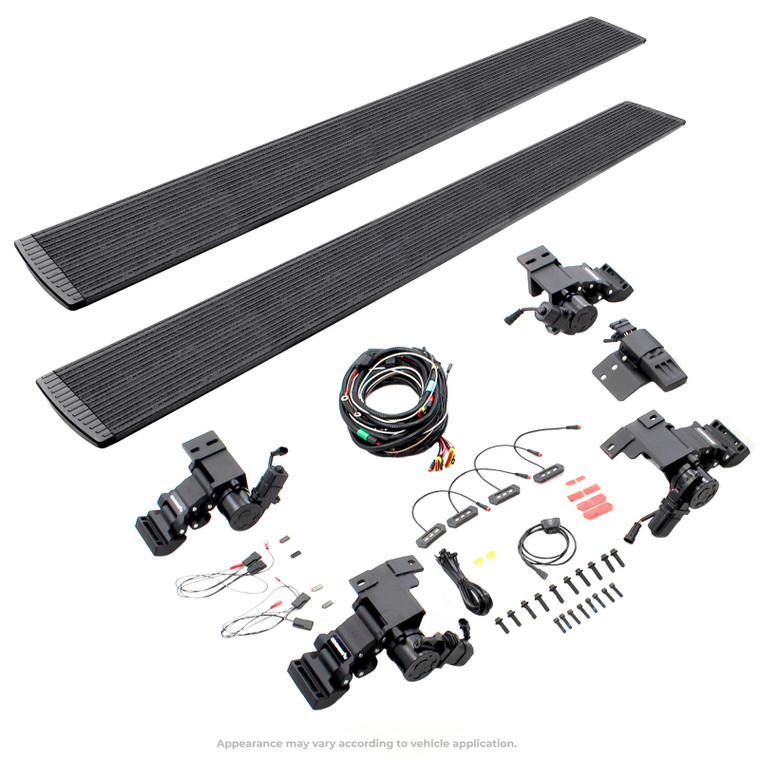 Go Rhino 15-23 Ford F-150 SC 4dr 4dr E-BOARD E1 Electric Running Board Kit - Bedliner Coating