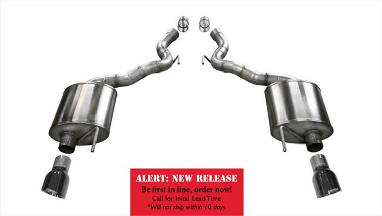Corsa 15-16 Ford Mustang GT Convertible 5.0L V8 Black Sport Axle-Back Exhaust