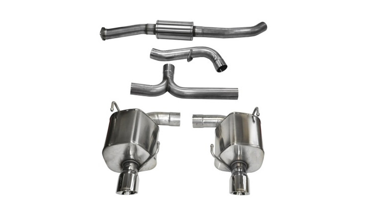 Corsa 08-10 Subaru Impreza WRX Sedan 2.5L Turbo Manual 3in Sport CatBack Exhaust w/4in Polished Tips