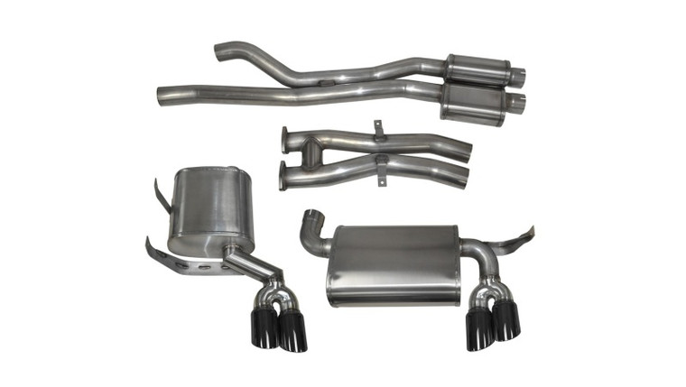 Corsa 01-06 BMW M3 E46 Black Sport Cat-Back Exhaust